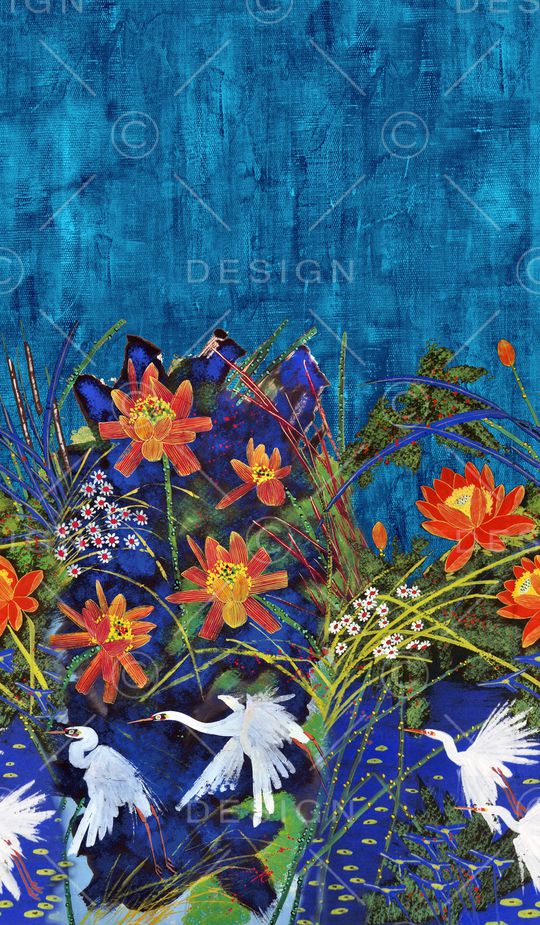 花卉印花华亿平台图片