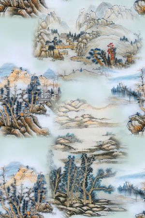 中国风印花华亿平台图片