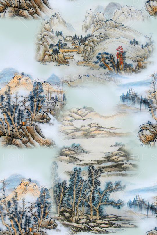 中国风印花华亿平台图片