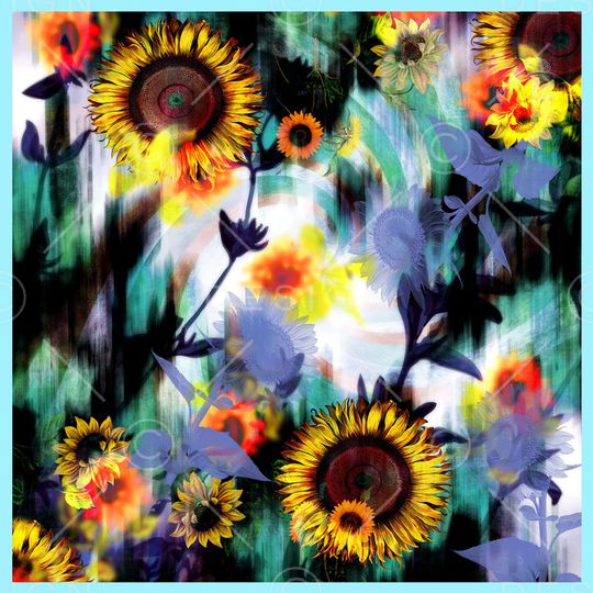 抽象花卉印花华亿平台图片