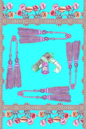 抽象花卉印花华亿平台图片