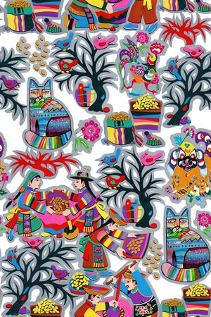 剪纸印花华亿平台图片