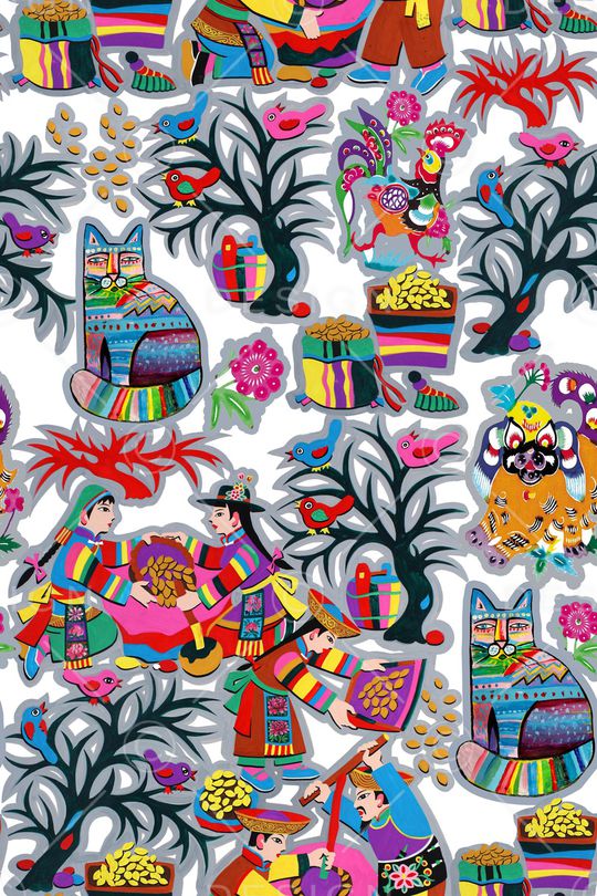 剪纸印花华亿平台图片