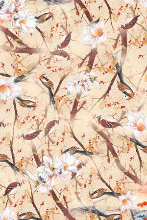 花卉印花华亿平台图片