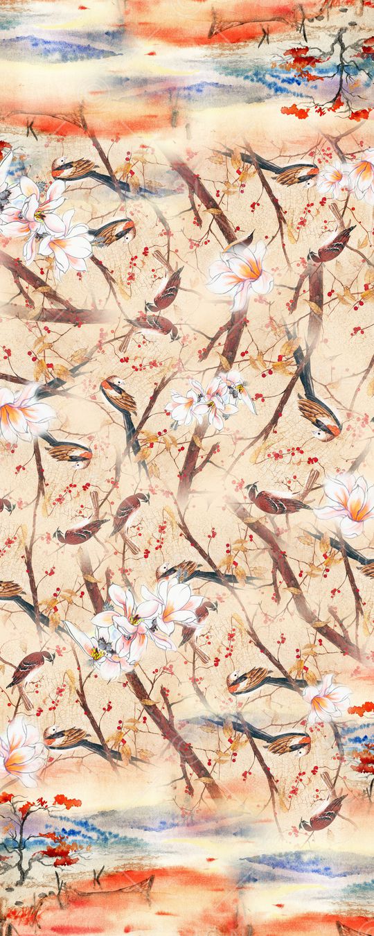 花卉印花华亿平台图片