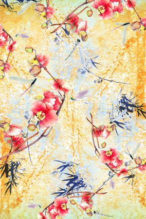 花卉印花华亿平台图片