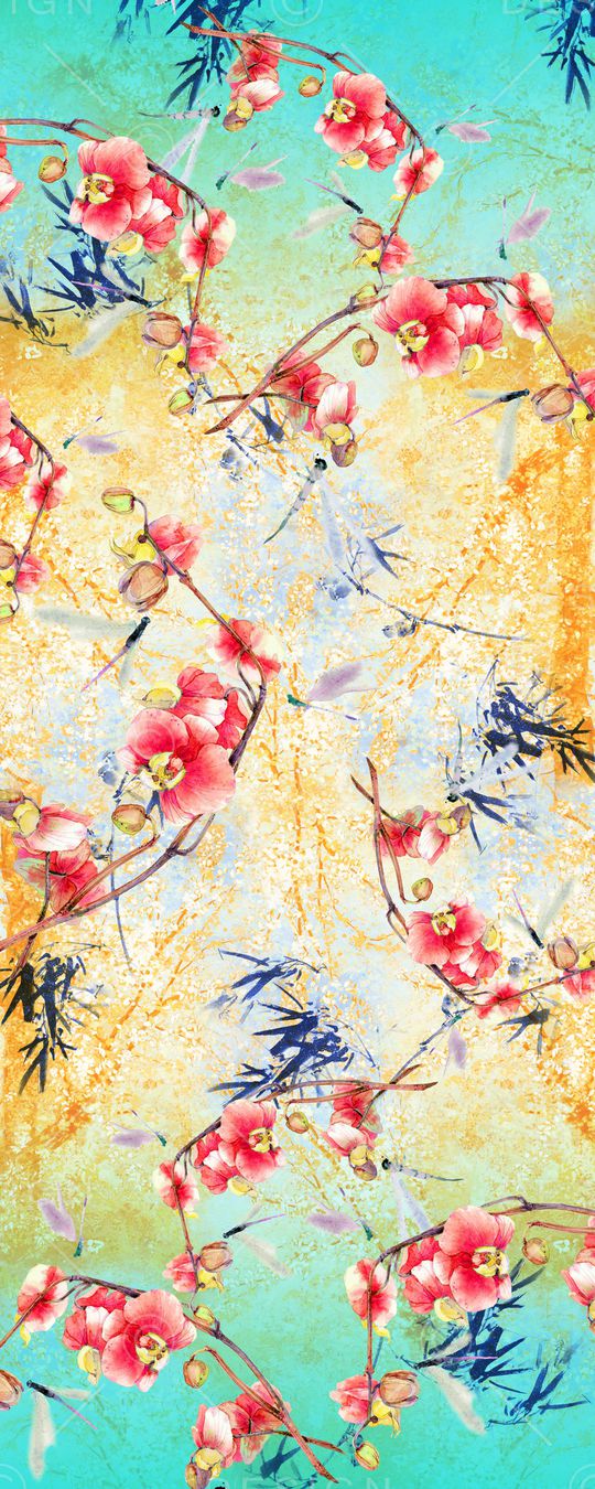 花卉印花华亿平台图片