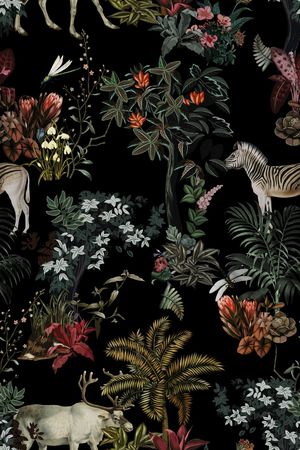 动物花卉印花华亿平台图片