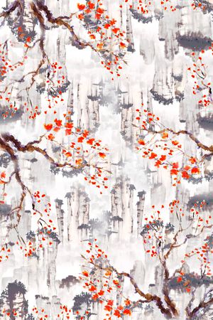 笔触印花华亿平台图片