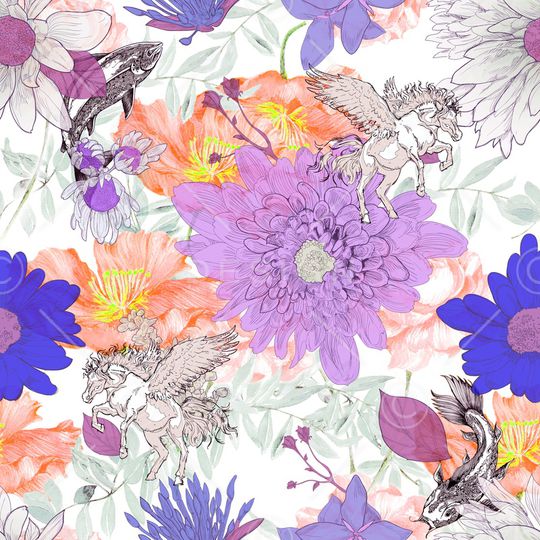 花卉印花华亿平台图片