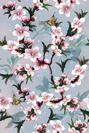 蝴蝶印花华亿平台图片