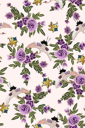 仙鹤印花华亿平台图片