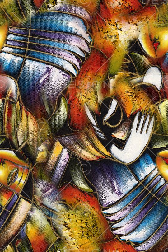 抽象印花华亿平台图片