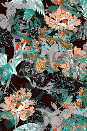 抽象印花华亿平台图片