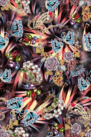 抽象印花华亿平台图片