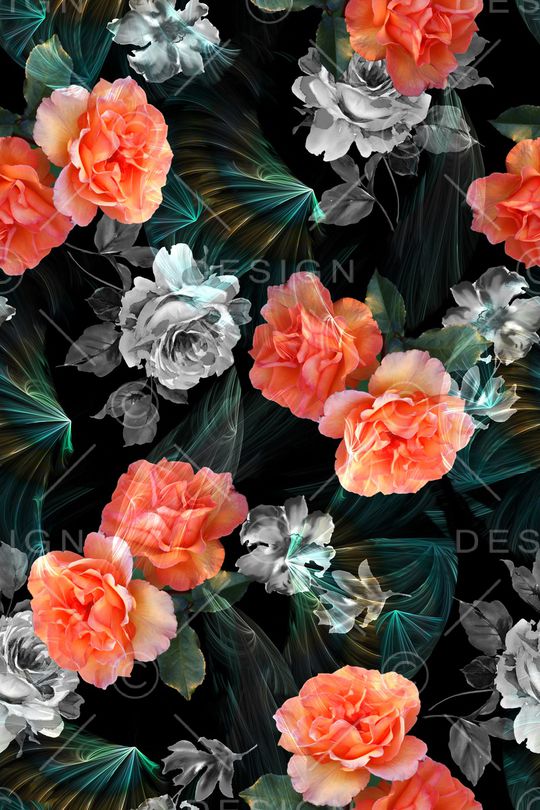 花卉印花华亿平台图片