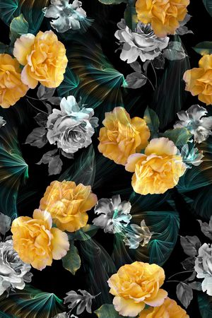 花卉印花华亿平台图片