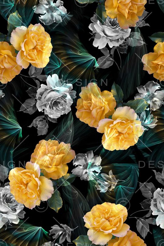 花卉印花华亿平台图片