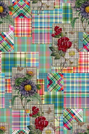 格子印花华亿平台图片