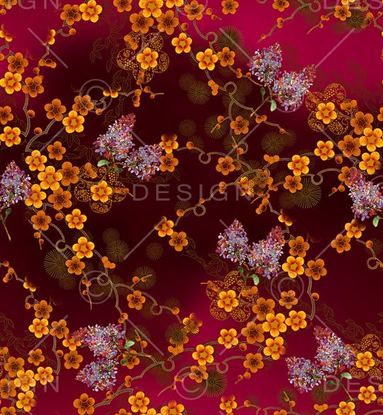 梅花印花华亿平台图片