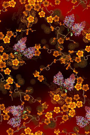 梅花印花华亿平台图片