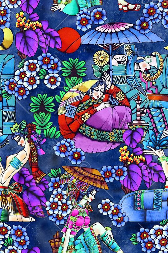 民族风印花华亿平台图片