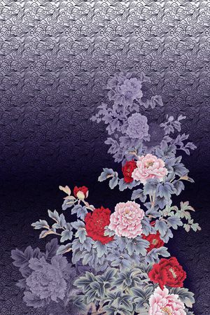 牡丹印花华亿平台图片