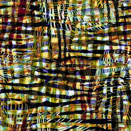 黑底花卉印花华亿平台图片