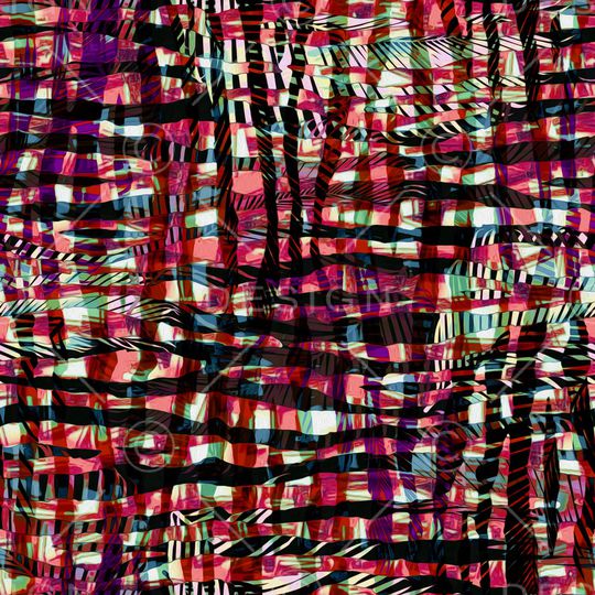 黑底花卉印花华亿平台图片