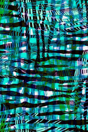 黑底花卉印花华亿平台图片