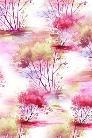 手绘花卉印花华亿平台图片