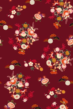 花卉印花华亿平台图片