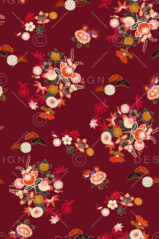 花卉印花华亿平台图片