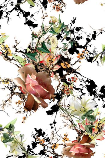 花卉印花华亿平台图片