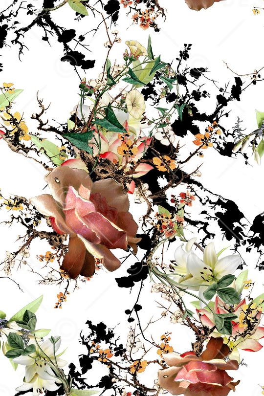 花卉印花华亿平台图片