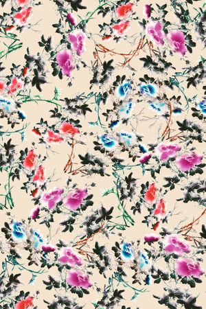 花卉印花华亿平台图片