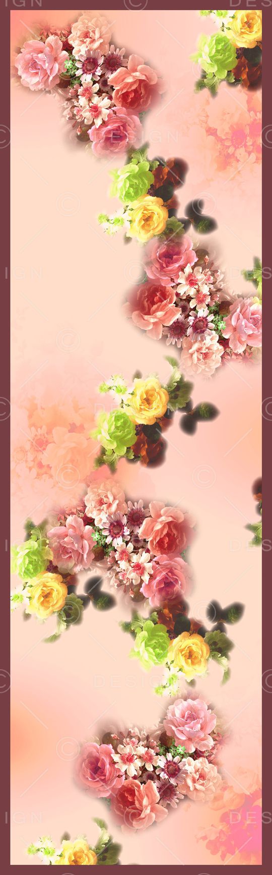 丝巾定位花印花华亿平台图片