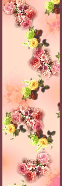 丝巾定位花印花华亿平台图片