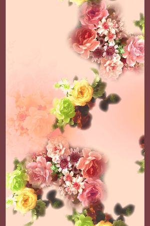 丝巾定位花印花华亿平台图片