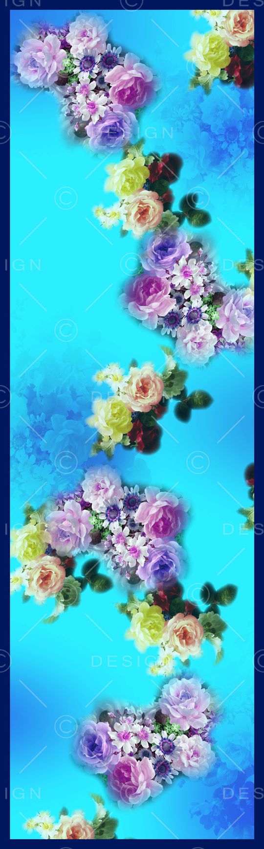 丝巾定位花印花华亿平台图片