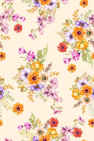 满版散花印花华亿平台图片