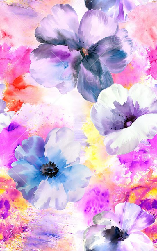 彩底花卉印花华亿平台图片