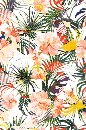 柔情热带印花华亿平台图片