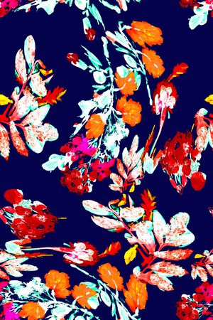 水彩花卉印花华亿平台图片