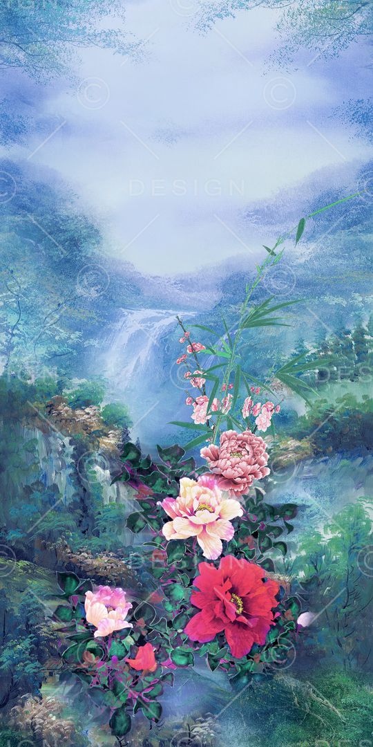 中国风印花华亿平台图片