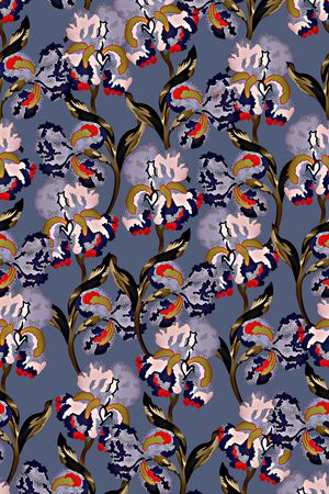 抽象花卉印花华亿平台图片