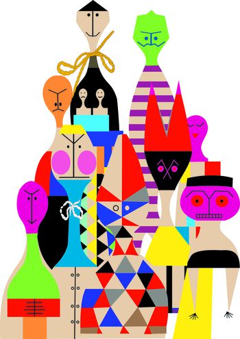 抽象印花华亿平台图片