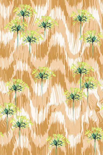 1055472-抽象条纹波浪底纹小花簇-1