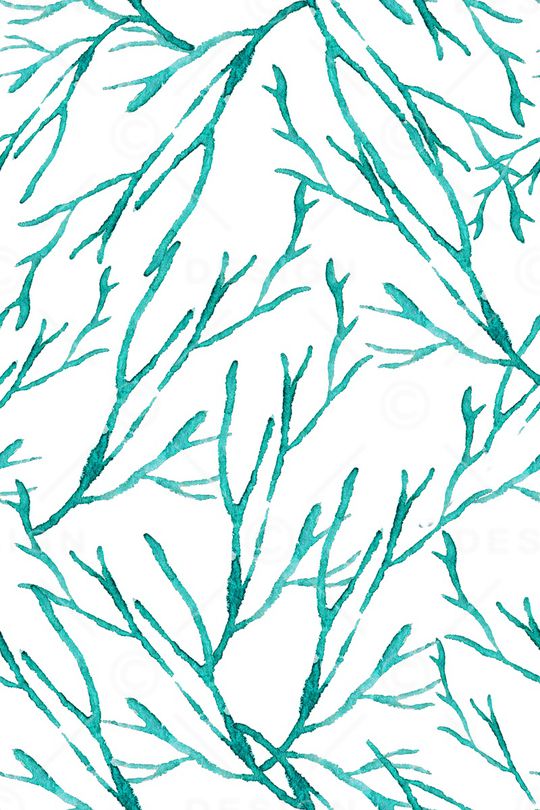 水彩树枝印花华亿平台图片