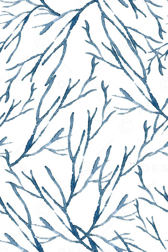 水彩树枝印花华亿平台图片